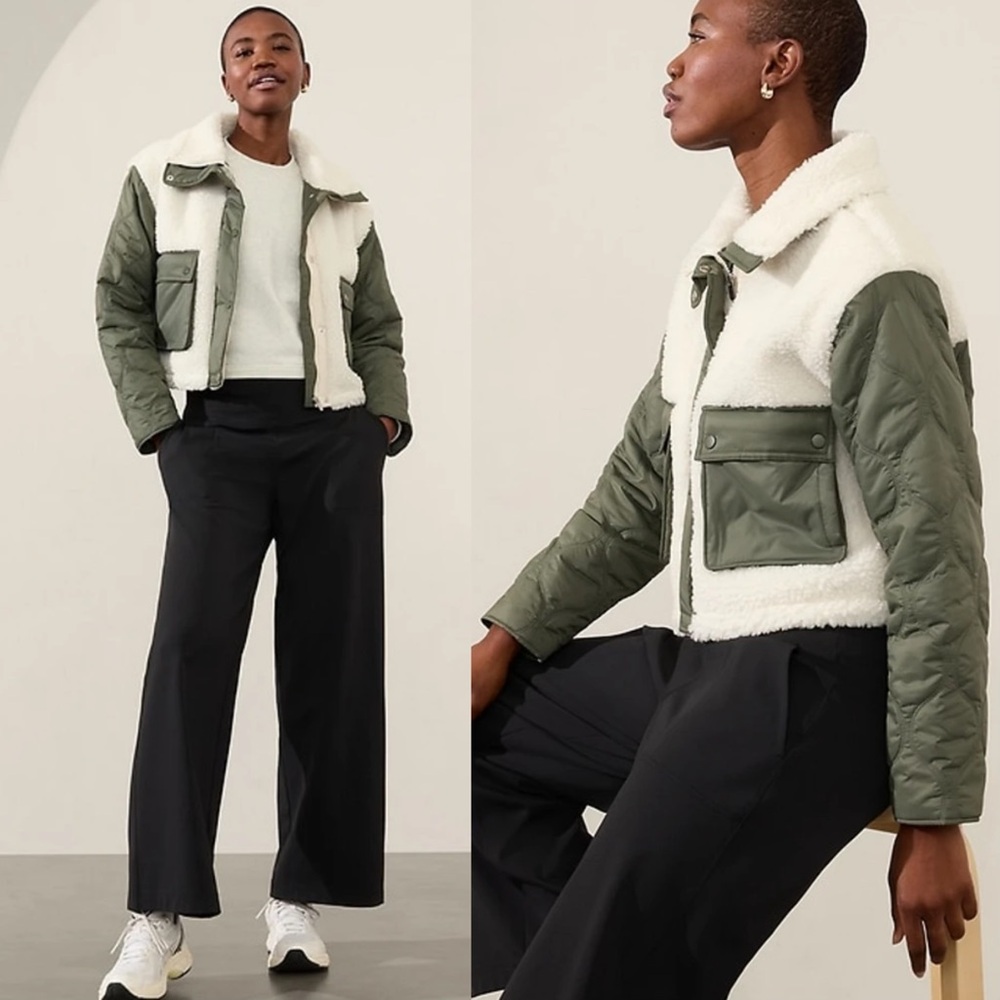 Athleta Fleece Hybrid Jacket